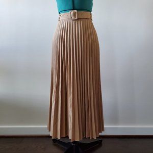 Zara Pleated Midi Skirt (Size Small)
